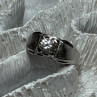925 Sterling Silver Sapphire Men'S Ring Size 11