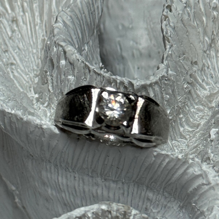 925 Sterling Silver Sapphire Men'S Ring Size 11