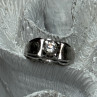 925 Sterling Silver Sapphire Men'S Ring Size 11