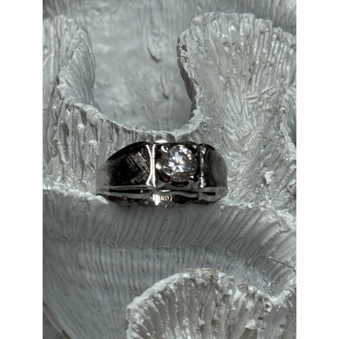 925 Sterling Silver Sapphire Men's Ring Size 11