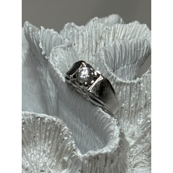 925 Sterling Silver Sapphire Men's Ring Size 11