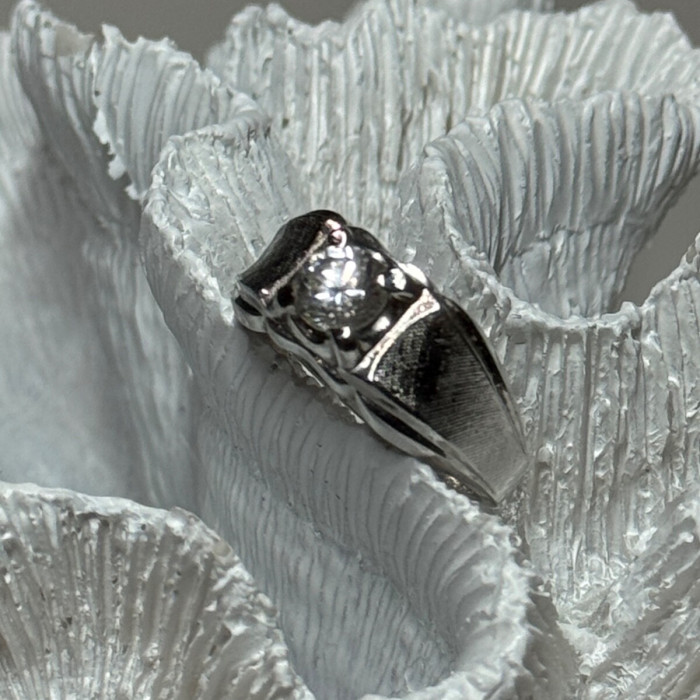 925 Sterling Silver Sapphire Men'S Ring Size 11