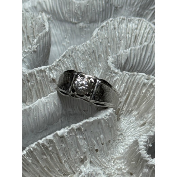 925 Sterling Silver Sapphire Men's Ring Size 11