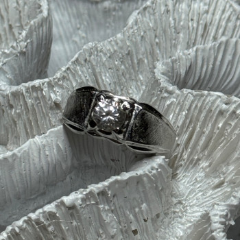 925 Sterling Silver Sapphire Men'S Ring Size 11