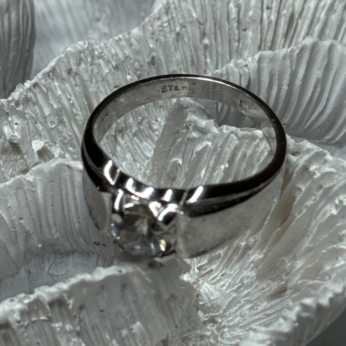 925 Sterling Silver Sapphire Men'S Ring Size 11