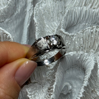 925 Sterling Silver Sapphire Men'S Ring Size 11