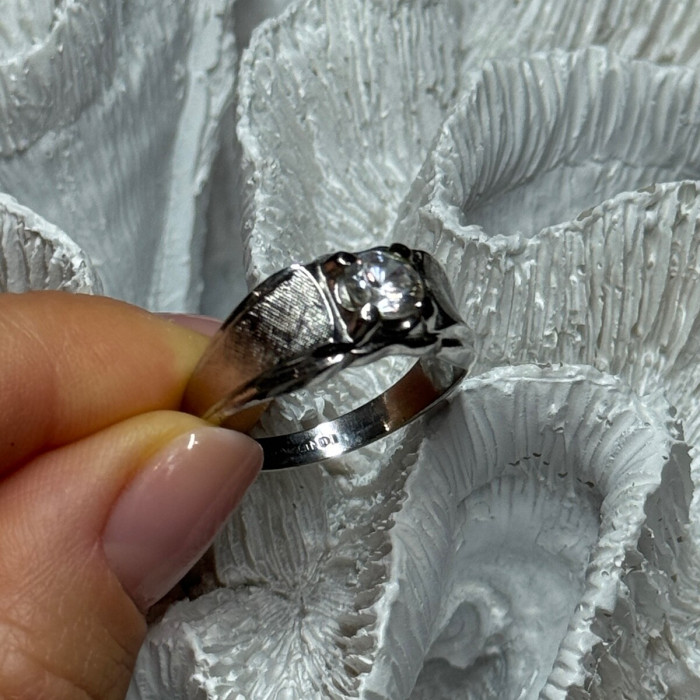 925 Sterling Silver Sapphire Men'S Ring Size 11