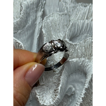 925 Sterling Silver Sapphire Men's Ring Size 11