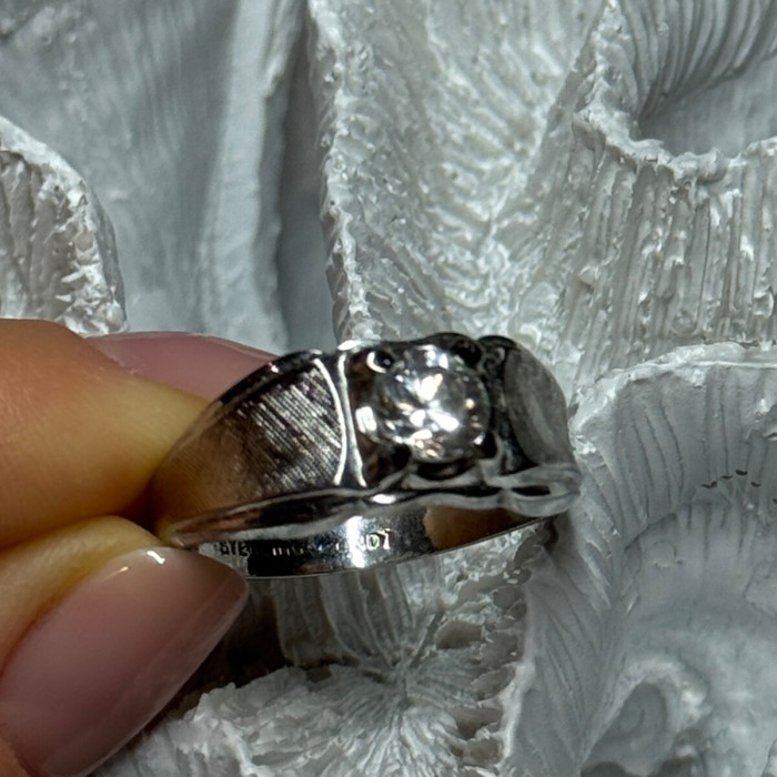 925 Sterling Silver Sapphire Men'S Ring Size 11