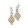 925 Sterling Silver Purple Tourmaline Stud Earrings
