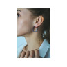925 STERLING SILVER MULTICOLOR CZ STUD EARRINGS