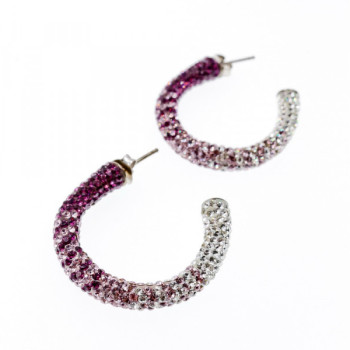 925 Sterling Silver Multicolor CZ Stud Earrings