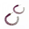 925 Sterling Silver Multicolor CZ Stud Earrings