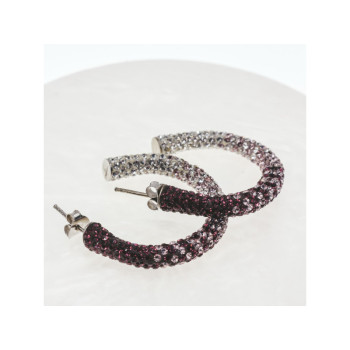 925 STERLING SILVER MULTICOLOR CZ STUD EARRINGS