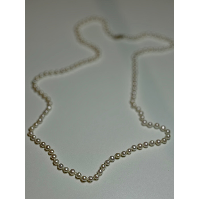 14K YELLOW GOLD FRESHWATER PEARL NECKLACE LENGTH 30 INCH