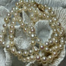 14K Yellow Gold Freshwater Pearl Necklace Length 30 Inch