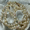 14K Yellow Gold Freshwater Pearl Necklace Length 30 Inch