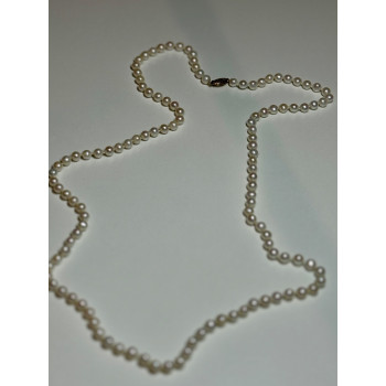 14K YELLOW GOLD FRESHWATER PEARL NECKLACE LENGTH 30 INCH