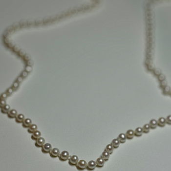 14K Yellow Gold Freshwater Pearl Necklace Length 30 Inch