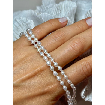 14K YELLOW GOLD CLASP FRESH WATER PEARL NECKLACE 18 Inch