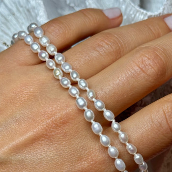 14K Yellow Gold Clasp Fresh Water Pearl Necklace 18 Inch