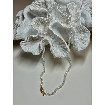 14K YELLOW GOLD CLASP FRESH WATER PEARL NECKLACE 18 Inch