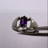 925 Sterling Silver Amethyst Ring Size 8
