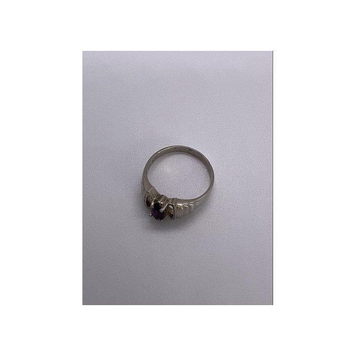 925 Sterling Silver Amethyst Ring Size 8