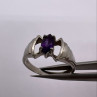 925 Sterling Silver Amethyst Ring Size 8
