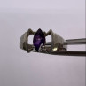 925 Sterling Silver Amethyst Ring Size 8