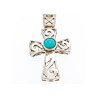 925 Sterling Silver Turquoise Cross Pendant