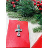 925 Sterling Silver Turquoise Cross Pendant