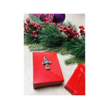 925 Sterling Silver Turquoise Cross Pendant