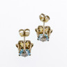 925 Sterling Silver Blue Spinel Stud Earrings