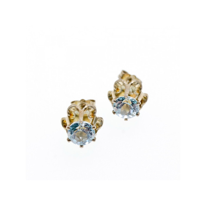 925 Sterling Silver Blue Spinel Stud Earrings