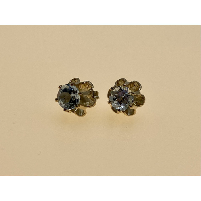 925 Sterling Silver Blue Spinel Stud Earrings