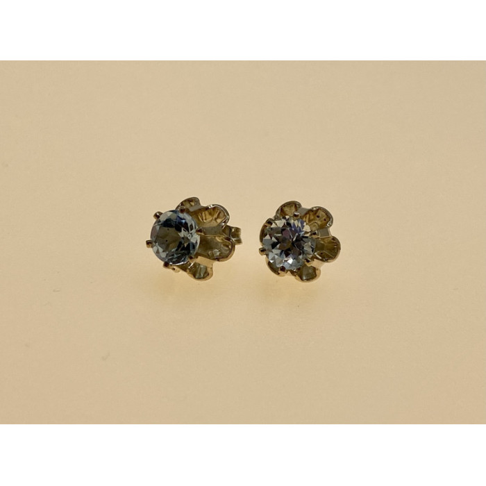 925 Sterling Silver Blue Spinel Stud Earrings