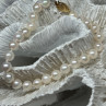 14K Yellow Gold Clasp Fresh Water Pearl Bracelet 7 Inch