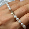 14K Yellow Gold Clasp Fresh Water Pearl Bracelet 7 Inch