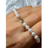 14K YELLOW GOLD CLASP FRESH WATER PEARL BRACELET 7 Inch
