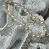14K Yellow Gold Clasp Fresh Water Pearl Bracelet 7 Inch