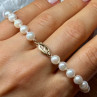 14K Yellow Gold Clasp Fresh Water Pearl Bracelet 7 Inch