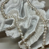 14K White Gold Clasp Fresh Water Pearl Necklace 18 Inch