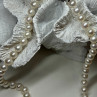 14K White Gold Clasp Fresh Water Pearl Necklace 18 Inch