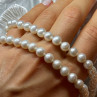 14K White Gold Clasp Fresh Water Pearl Necklace 18 Inch