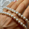 14K White Gold Clasp Fresh Water Pearl Necklace 18 Inch