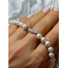 14K WHITE GOLD CLASP FRESH WATER PEARL NECKLACE 18 Inch