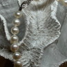 14K White Gold Clasp Fresh Water Pearl Necklace 18 Inch