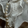 14K White Gold Clasp Fresh Water Pearl Necklace 18 Inch