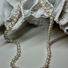 14K White Gold Clasp Fresh Water Pearl Necklace 18 Inch